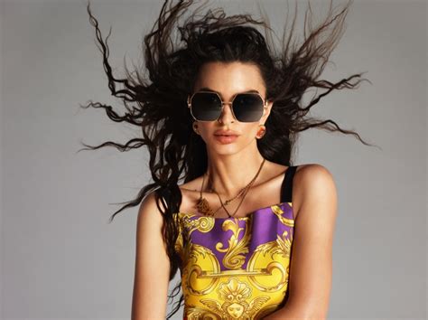 versace emily ratajkowski glasses|Versace Eyewear Spring 2022 Campaign Emily Ratajkowski Biggie.